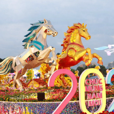 Trang trí đường hoa